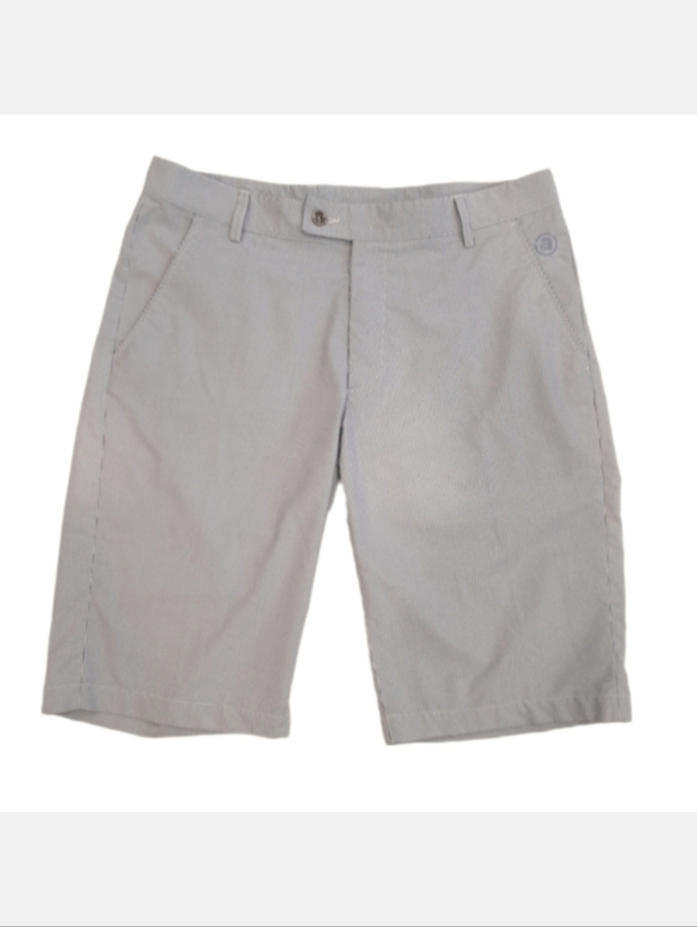 💠ABACUS Bermuda Golf Shorts Striped Chambray Lightweight Premium Activewear